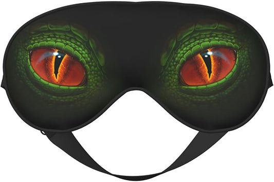 Green Dragon Eyes Sleeping Eye Mask Eye Mask for Sleeping Soft Comfort Eye Shade Blackout Eye Cover for Deep Rest Travel Nap Meditation