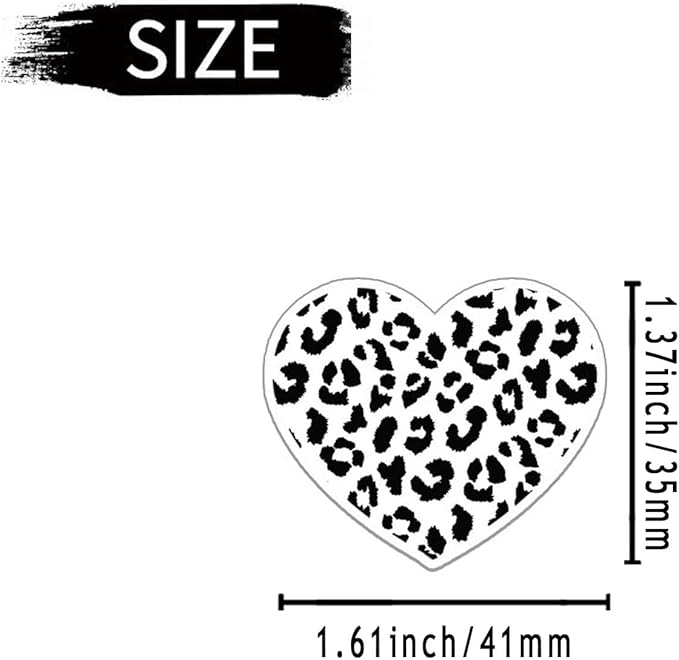 6 Pcs Heart Air Vent Clips, Cute Heart Car Air Fresheners Vents Clips Funny Cars Diffuser Vent Clips Cars Interior Decor Charm Cute Car Accessories,Decoration for Women Automotive (White Leopard)