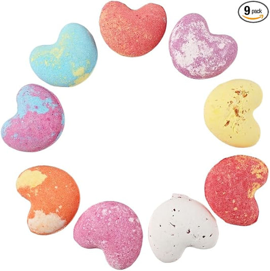 Bath Bombs Gift Set for Christmas, 9 x 1.41 Oz/ 40g. Essential Oil Spa Bomb Fizzies, Relaxation, Moisturizing and Fun for Women, Wife, Mom, Girls, Teens, Daughter and Her