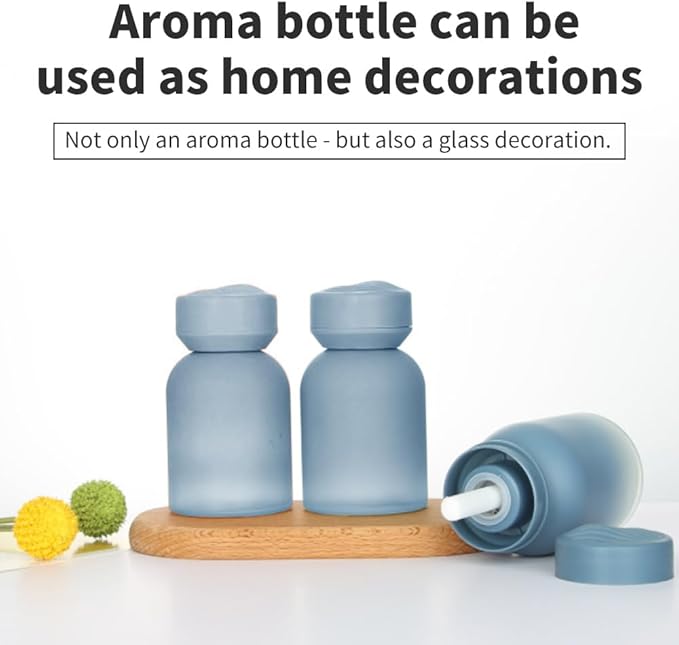 Diffuser Bottle - DIY Reed Diffuser - Essential Oils Container, 120ml, 3 Colors Available, 4.1 x 5.9 inches (blue)