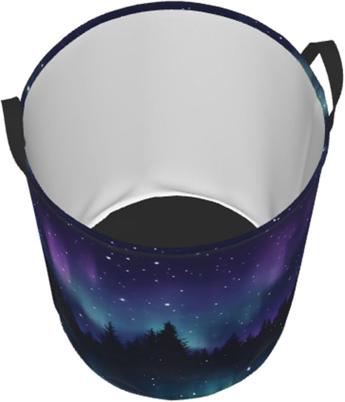 Laundry Basket Starry Night Collapsible Large Capacity,Dirty Clothes Basket Durable Lightweight Hamper With Handles Ideal For Clothes,Toys Home Organization size19.6"L x 15.7"W,63L