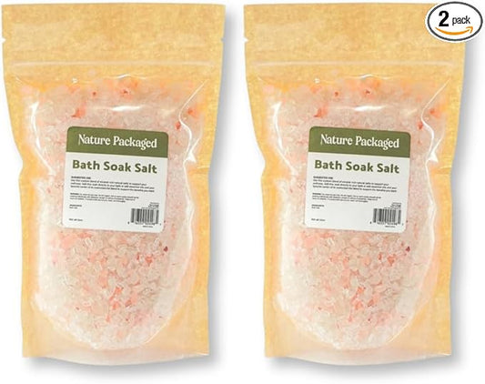 Bath Salts Blend (16oz - Pack of 2) - Pure Coarse Grain Mineral Salt - Used as Salt Bath, Bath Soak, Foot Soak, Spa or Foot Salts Bath