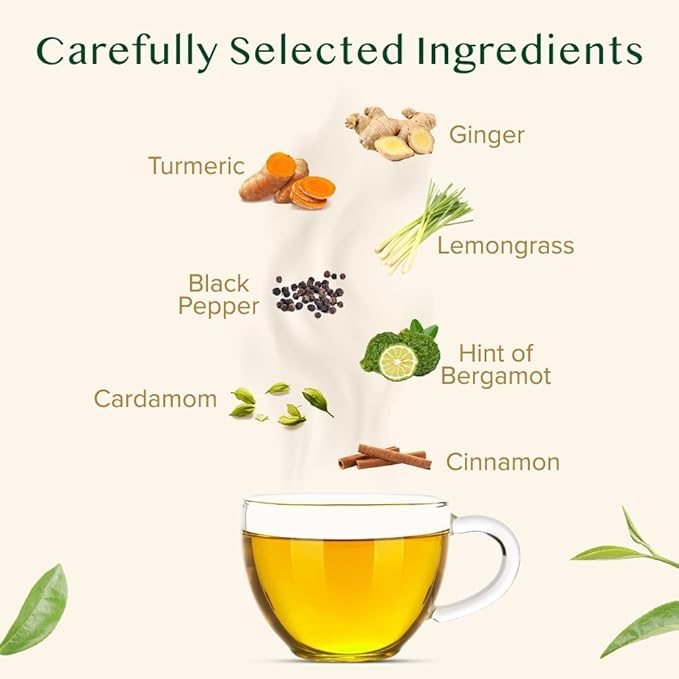 VAHDAM, Turmeric Spice Herbal Tea (50+ Cups, 3.5 oz) Caffeine Free, Non GMO, Gluten Free | 100% Pure Herbal Tisane - Savory & Spicy | Whole Loose-Leaf, Vacuum Sealed for Freshness