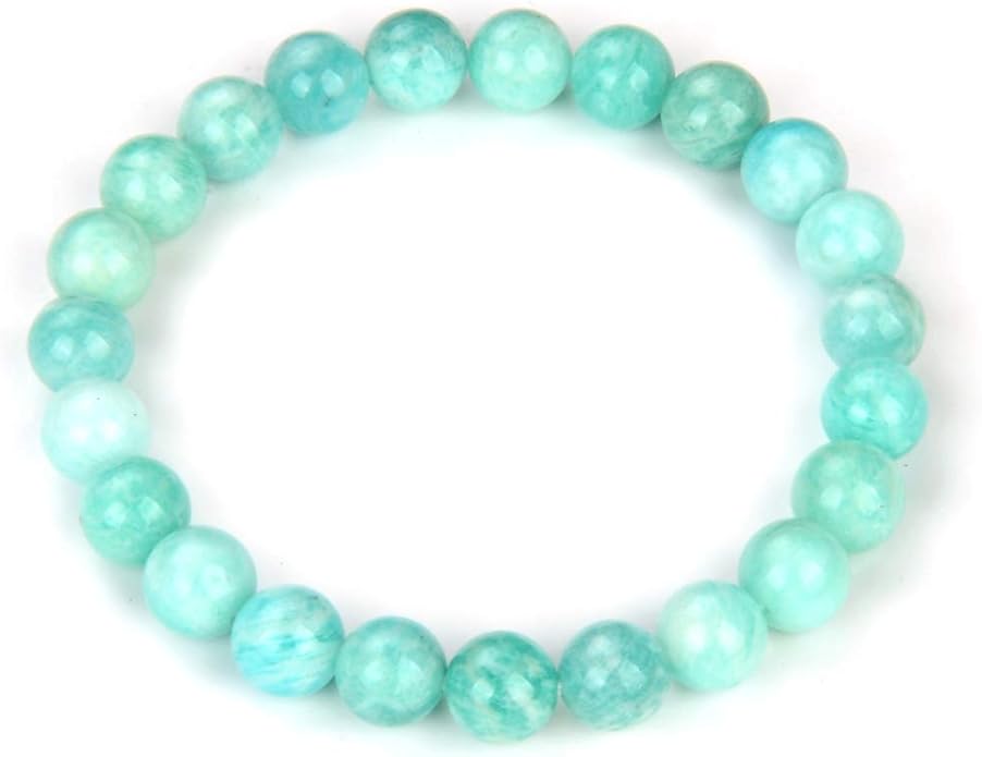 Adabele 1pc Natural Stretch Gemstone Bracelet 6mm (0.24 Inch) Bead 7" 7.5" 8 inch Healing Crystal Quartz Energy Chakra Jewelry Women Birthday Gift