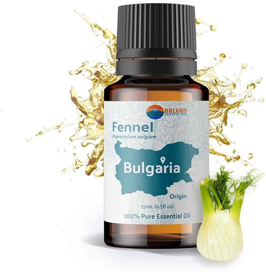 Fennel Essential Oil (Sweet Fennel) - Direct from Balkan Essential Oils - Pure Aromatherapy Diffuser Oils | 100% Pure Therapeutic Grade Natural Aceite de Hinojo (15ml)