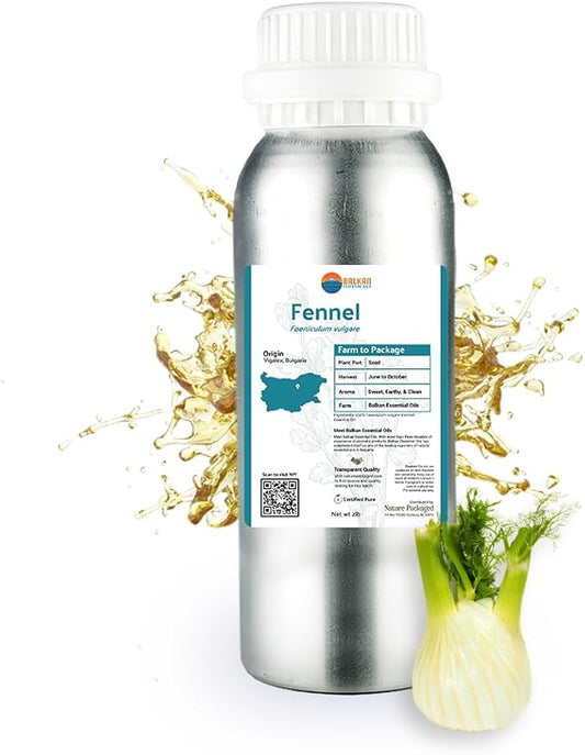 Fennel Essential Oil (Sweet Fennel) - Direct from Balkan Essential Oils - Pure Aromatherapy Diffuser Oils | 100% Pure Therapeutic Grade Natural Aceite de Hinojo (15ml)
