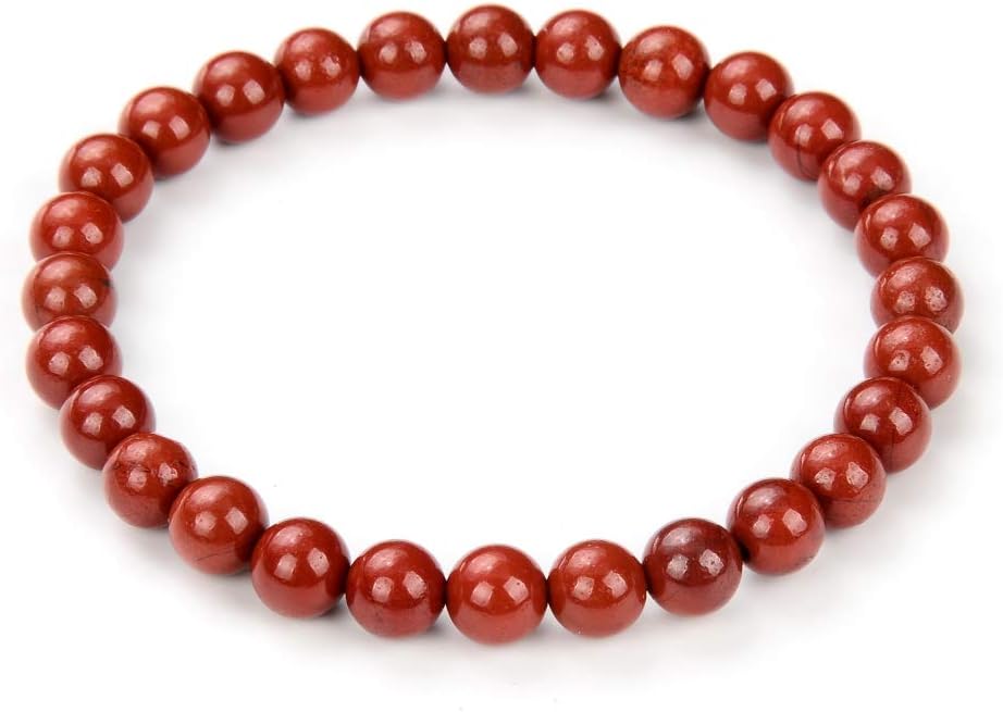 Adabele 1pc Natural Stretch Gemstone Bracelet 6mm (0.24 Inch) Bead 7" 7.5" 8 inch Healing Crystal Quartz Energy Chakra Jewelry Women Birthday Gift