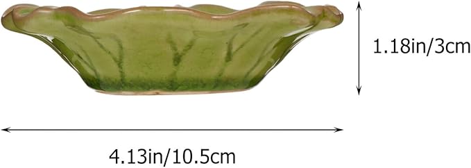 Ceramic Dish for Electric Oil Burner Warmer Diffuser Bowl Holder Essential Oil Plate Ceramic Oil Warmer Tealight Candle Holder Bowl Home Decoration Green