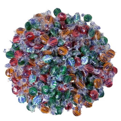 Halloween Sugar Free Assortment Hostess Deluxe Fruit Mix Hard Candies -1lb Bag Individually Wrapped Keto And Diabetic Friendly Gourmet Nostalgic Flavored Hard Candy Discs (16oz)