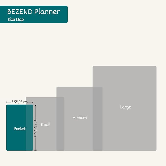 BEZEND Pocket Planner 2026 Weekly and Monthly (3.5" x 6"), 2-Column Calendar Book for Purse (Jul 25-Dec 26), Dual Schedule for Daily Appointment, Spiral Bound, PU Leather Softcover, Fruit Green