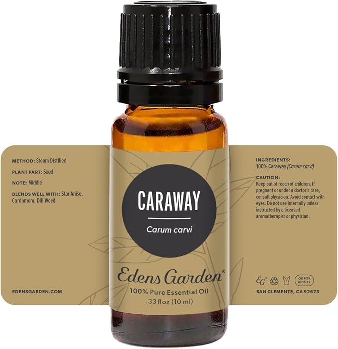 Edens Garden Caraway Essential Oil- 100% Pure Premium Grade, Undiluted, Natural, Therapeutic, Aromatherapy, The Best for Diffuser, Skin, Laundry, Humidifiers 10 ml (.33 fl oz)