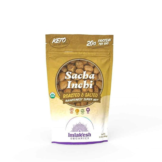 Imlak'esh Organics, Sacha Inchi Nuts (2.25oz Pouch), Protein Super-Nuts — 0 Net Carbs | Keto | Paleo | Organic | Regenerative | Protein | Gluten-Free | Non-GMO