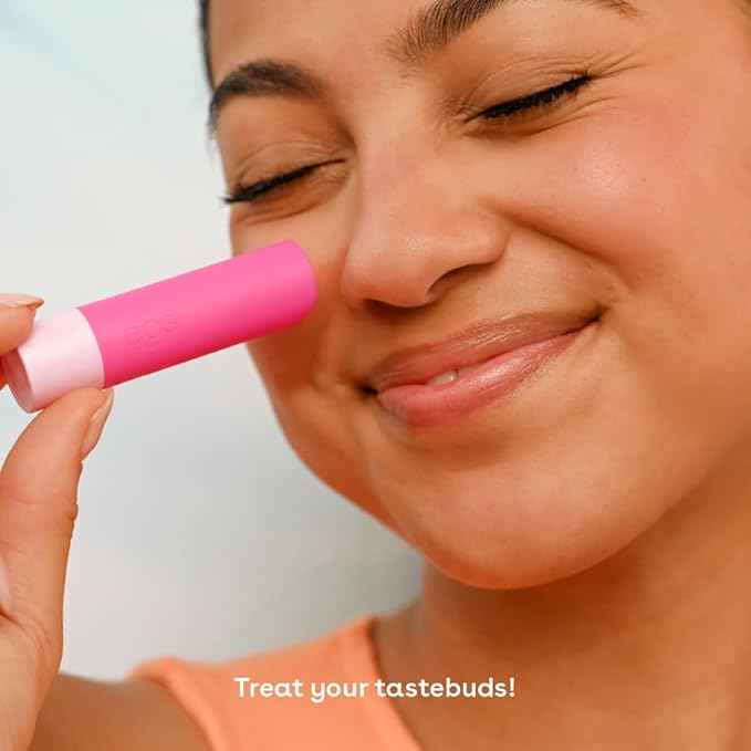 eos Lip Balm Gift Set- Super Strawberry, Limited-Edition Lip Moisturizer, Variety Pack, 0.14 oz, 4-Pack