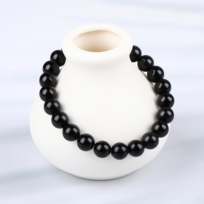 LPBeads Handmade Natural Gemstone Stretch Elastic Bracelet Healing Crystal Round Stone Beads Jewelry Gifts for Women Men