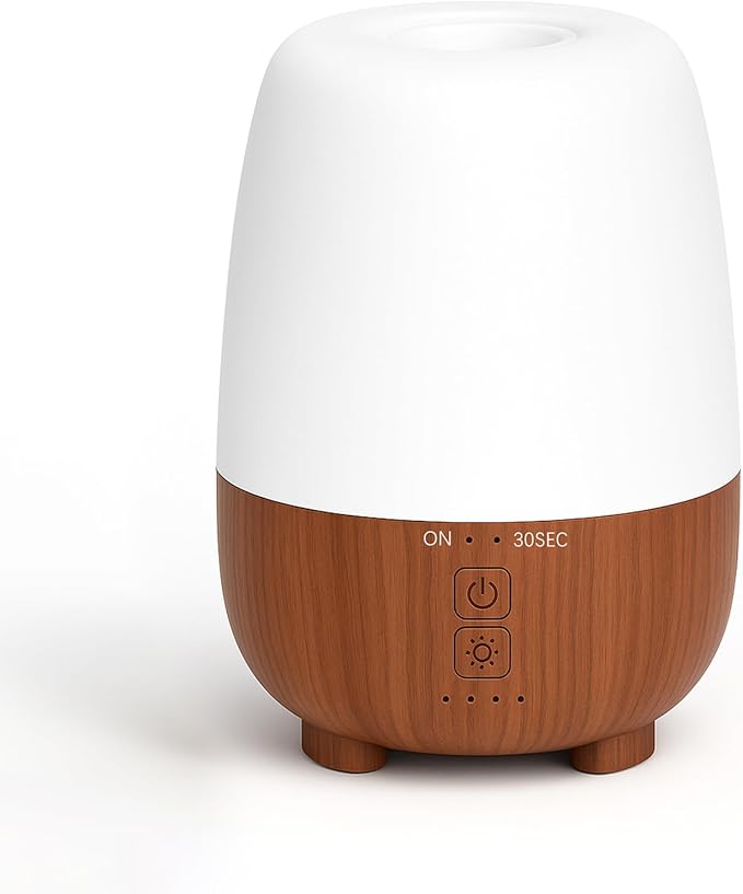 150ML Rechargeable Battery Operated Essential Oil Diffuser, Portable Cordless Aromatherapy Diffuser,7-Hour Runtime with 7 LED Color Changing Lightsfor Home,Office,Outdoor