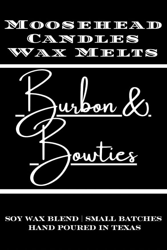Bow Ties & Bourbon Wax Melts 4 Pack – Sophisticated and Smooth Bourbon Scented Wax Melts, Long-Lasting Soy Wax for Home and Office, Luxurious Masculine Fragrance, for Men