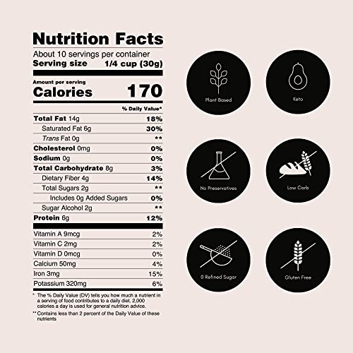 Keto Hana Raspberry Keto Granola Keto Diet Vegan Grain Free Dairy Free Plant Based No Refined Sugars Gluten Free 2g Net Carbs Breakfast Cereal - 11oz