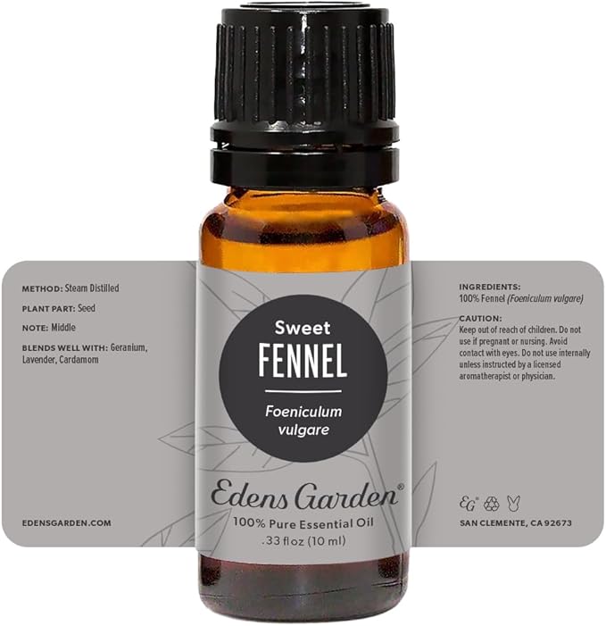Edens Garden Fennel- Sweet Essential Oil, 100% Pure Therapeutic Grade (Undiluted Natural/Homeopathic Aromatherapy Scented Essential Oil Singles) 10 ml