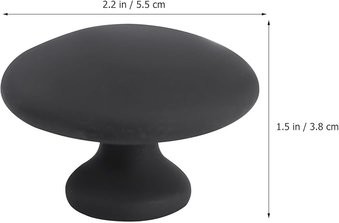 Healifty 2Pcs Mushroom Massage Hot Stones Warmer Basalt Bian Stone Guasha Tools Volcanic Rocks for Spa Relaxing Healing 2.16 X 2.16 X 1.49 Inch