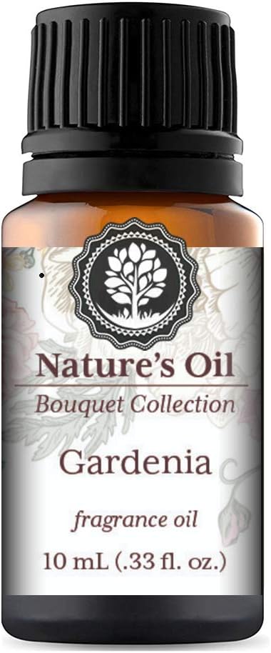 Gardenia Fragrance Oil 10ml for Floral Diffuser Oils, Making Soap, Candles, Lotion, Home Scents, Linen Spray and Lotion