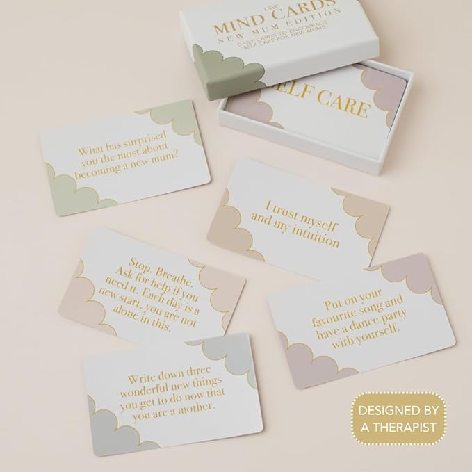 Mind Cards New Mum Edition 45 Mindfulness Cards for Women Postpartum Self Care Survival Kit Perfect for New Mom