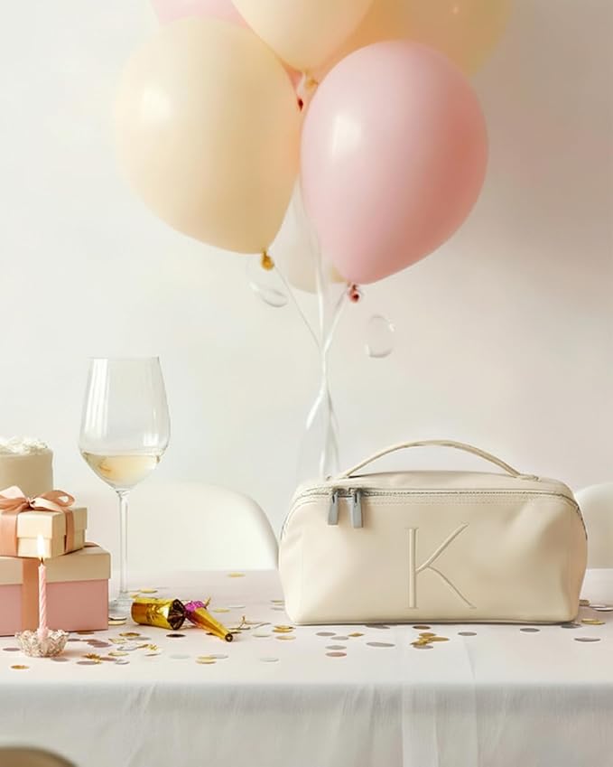 EACHY Travel Makeup Bag,Large Capacity Cosmetic Bags for Women,Waterproof Portable Pouch Open Flat Toiletry Bag Pattern Makeup Bag