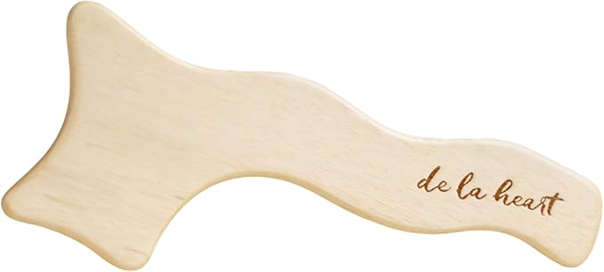 de la heart Wooden Lymphatic Body Massage Tool | Handheld Body Sculpting & Cellulite Massager for Circulation, Muscle Relaxation & Skin Firming | Smooth Wood Maderotherapy Tool for Home Use
