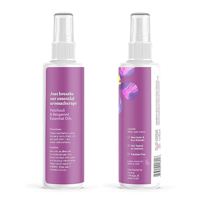 ASUTRA Multi-Use Essential Oil Aromatherapy Spray (3 Scent Variety Pack), 4 fl oz Each – Mist for Face, Body, Rooms & Linens – Car, Fabric, and Bathroom Freshener
