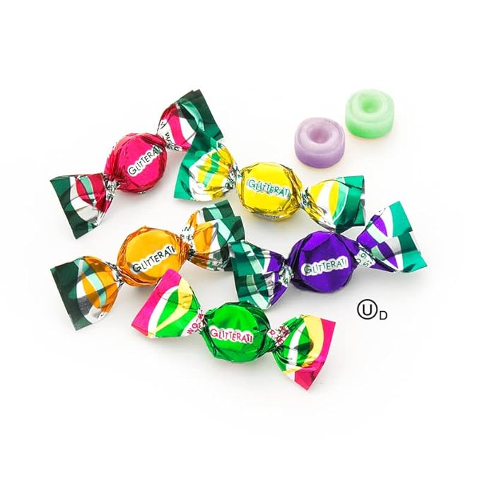 GLITTERATI Fruit & Berry Medley Italian Mini Hard Candies, Individually Wrapped Gourmet Candy, Natural Fruit Flavors, Vegan, Gluten Free, Non-GMO, 14 oz Bag, 400 Ct