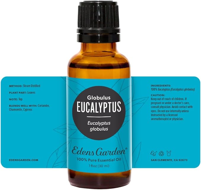 Edens Garden Eucalyptus - Globulus Essential Oil- 100% Pure Premium Grade, Undiluted, Natural, Therapeutic, Aromatherapy, The Best for Diffuser, Candle, Hair, Humidifiers 30 ml (1 fl oz)