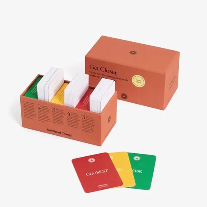 Intelligent Change Get Closer Dating Edition Card Game Conversation Starters - Question and Answer Games - Fun Card Game for Dating Couples, Date Night Activity (Dating Edition)