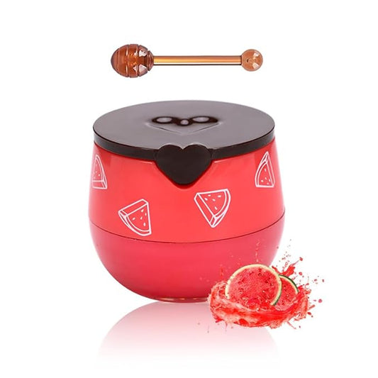 Bee Propolis Watermelon Lip Balm - Moisturizing Lip Sleeping Mask for Chapped Lips | Watermelon Essence & Propolis | Hydrating, Exfoliating Lip Treatment in Honey Pot