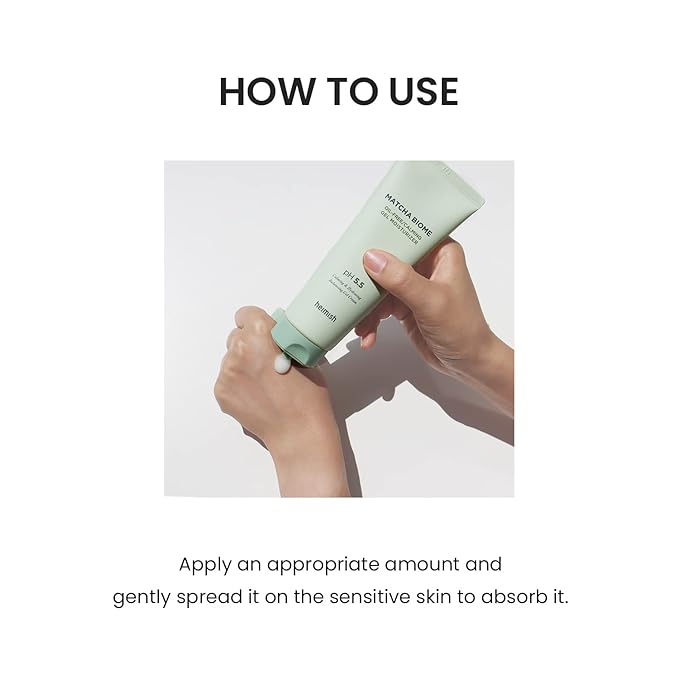 HEIMISH Matcha Biome Oil-free Calming Gel Moisturizer - Moisturizing, Cooling, Soothing, Low Irritating, Non-sticky formula with Matcha, Probiotics, for Oily & Acne-prone Skin, pH 5.5, 3.4fl.oz/100ml