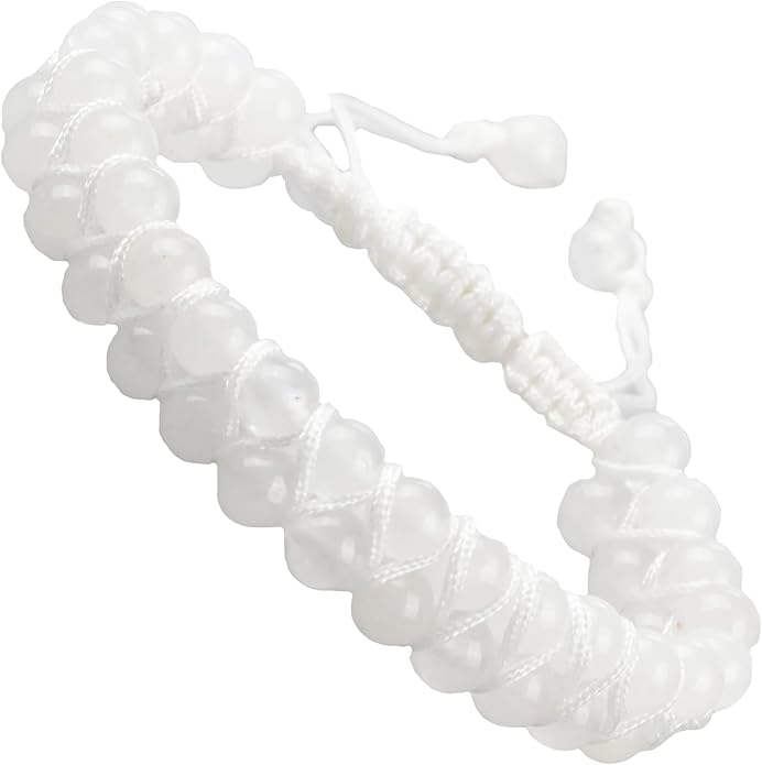 MASSIVE BEADS Double Layer Natural Chakra Healing Power Crystals Macrame Bracelet Yoga Stone Beads Gemstone Meditation Relax Anxiety Bangle for Unisex Women Men