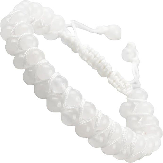 MASSIVE BEADS Double Layer Natural Chakra Healing Power Crystals Macrame Bracelet Yoga Stone Beads Gemstone Meditation Relax Anxiety Bangle for Unisex Women Men