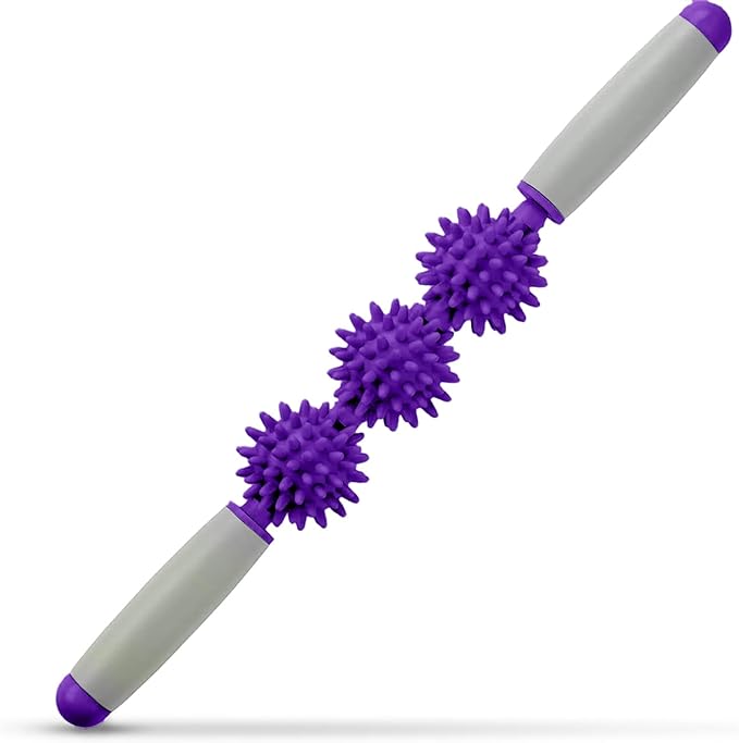 Fascia Muscle Roller, Cellulite Massager Fascia Roller for Cellulite and Sore Muscles, Neck, Leg, Back, Pressure Trigger Point Body Roller Deep Tissue Massage Stick Tools - 3 Massage Balls