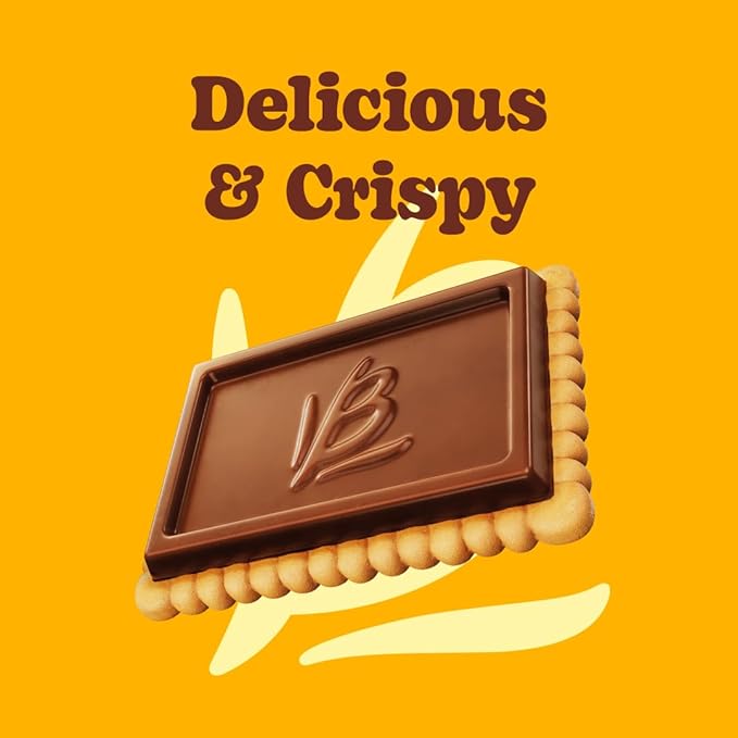 Bauducco Choco Biscuit Cookies,15.2 oz (Pack of 24) - Crispy & Delicious Chocolate Cookies, Individually Wrapped for Snacks, Dessert & Lunch Boxes - 2 Cookies per Pack