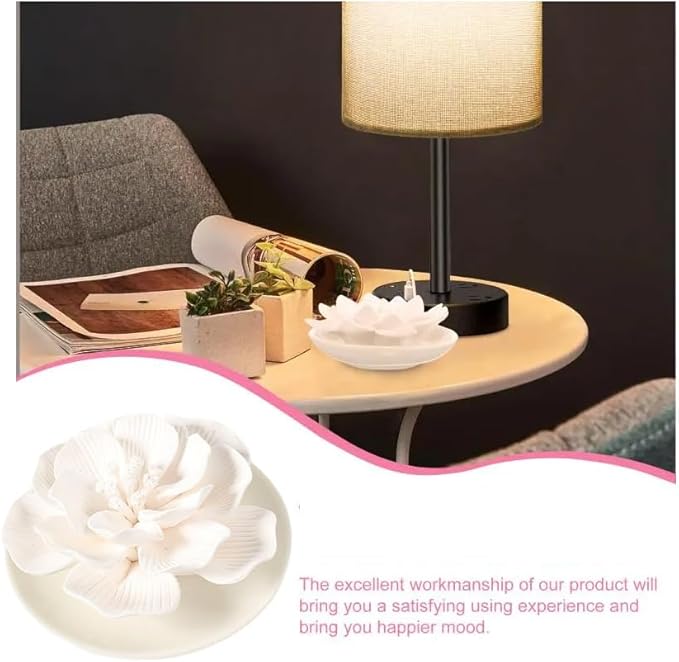 Aromatherapy Diffuser - Ceramic Mini Ddiffuser - Essential Oil Diffuser Stone - Great for Home, Office, Car - White