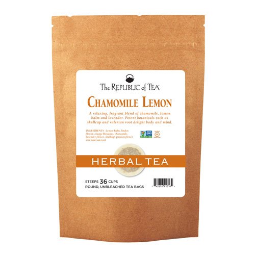 The Republic of Tea Chamomile Lemon Herbal Tea, 36 Tea Bag Refill