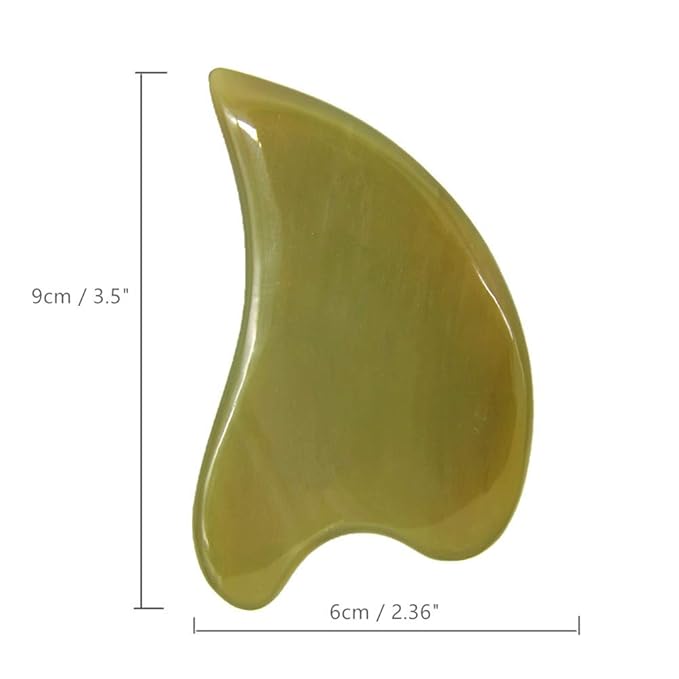 i-lan Horn Gua Sha Scraping Board for SPA|Natural Water Buffalo Horn Massage Tools Set for Body,Face,Foot,Hand,Back，Neck Release,Reduce Muscle Pain (Triangle+One Word)