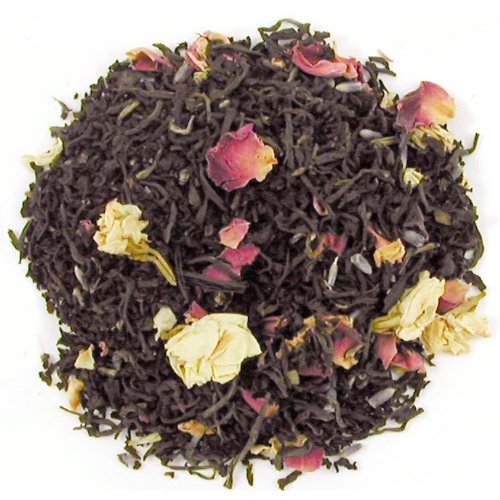 French Blend Loose Leaf Tea Pouches - 4oz | Lavender Rose Jasmine Black Green Tea | Floral Romantic French Cafe Style | Assorted Tea From Assam Ceylon Kenya Provence China