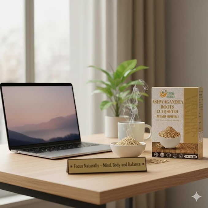 Herbs Botanica Ashwagandha Root Tea Loose Leaf for Herbal Tea, Ashwagandha Tea Herb Supplements, Withania Somnifera for Immune Support and Strength 3-5 mm Cuts Size 8 Oz Package