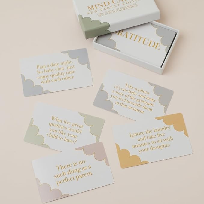 Mind Cards for New Parents 45 Cards for Daily Emotional Support for New Moms and Dads Mindfulness Exercises & Self Care