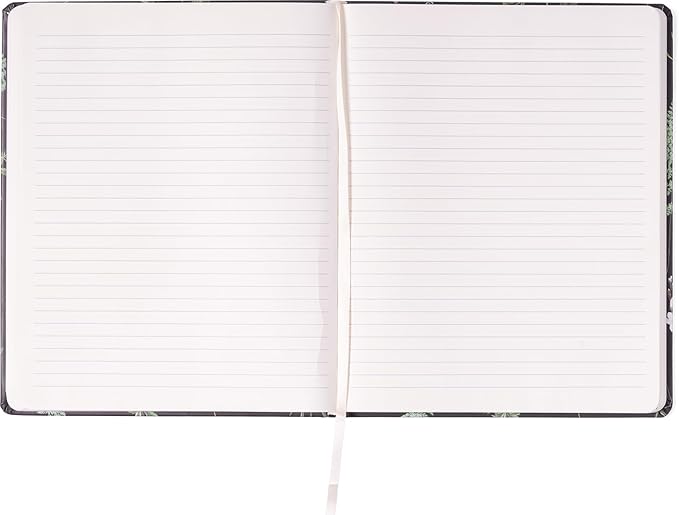 Eccolo Large Lined Journal Notebook, Flexible Cover, Writing Journal, 256 Ruled Ivory Pages, Ribbon Bookmark, Lay Flat, Desk Size for Work or School, Size 8-x-10-Inches, Ferns