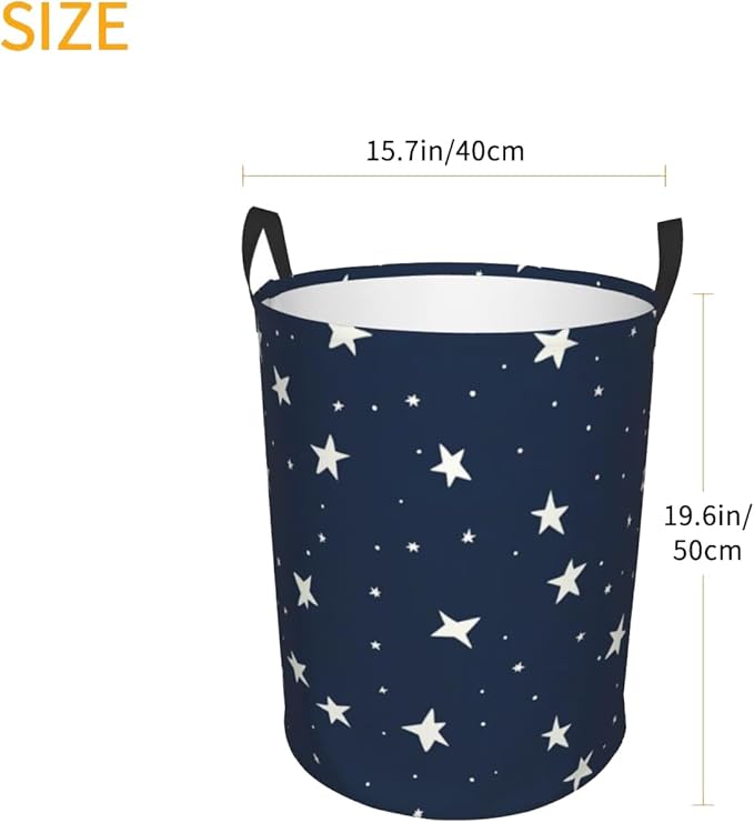Laundry Basket Small Star Collapsible Large Capacity,63l Dirty Clothes Basket Durable Lightweight Hamper With Handles Ideal For Clothes, Toys Home Organization