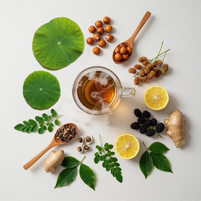 Sl-imessia Natural Herbal Tea – Digestive Support Blend with Lotus Leaf, Cassia Seed, Mulberry Leaf & Green Tea | 14 Caffeine-Free Tea Bags | by Robutop