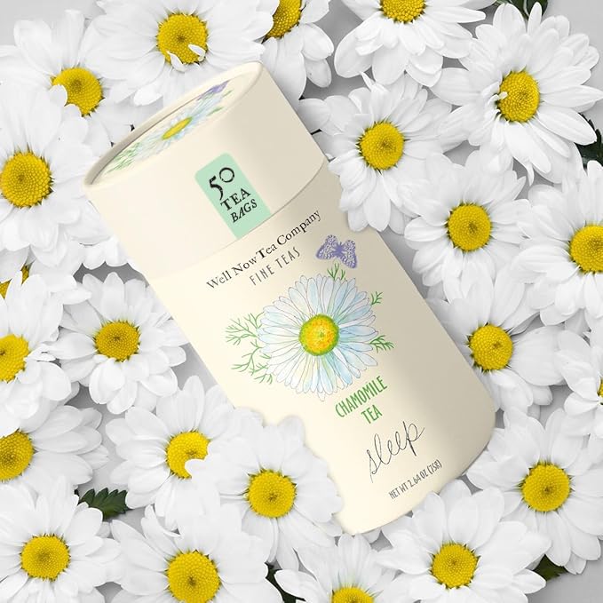 Life Plus Style Gourmet Well Now Tea Company Organic Chamomile Herbal Tea Natural Fine Teas Bedtime Sleep Tea Bags Rich Herbal Non-GMO Caffeine Free Relaxing Immunity Tea For Women 50 Tea Bags Pack of 1