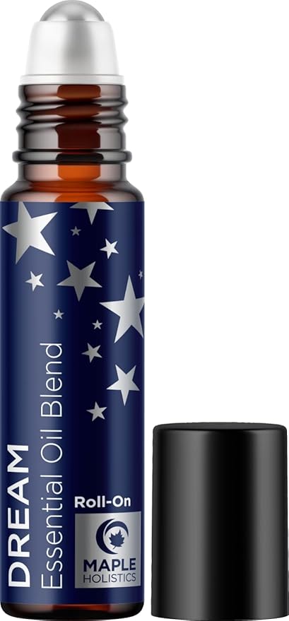 Sleep Essential Oil Roll On - Aromatherapy Essential Oil Roller for Restful Sleep and Relaxation with Pure Lavender & Roman Chamomile - Calming Pre-Diluted Blend for Nighttime Aromatherapy (1-Pack)
