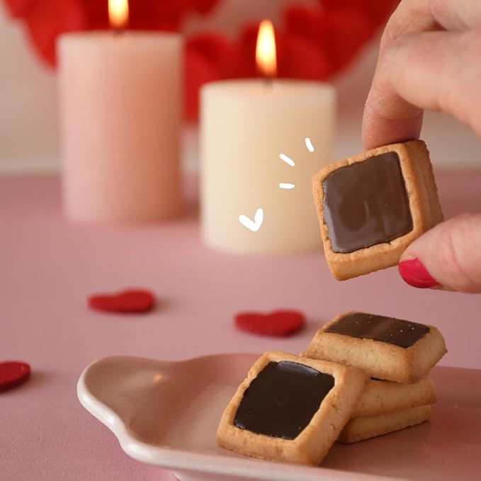 Michel et Augustin Cookies, Individually Wrapped Snacks, Changemaker Gift Box, Dark Chocolate & Sea Salt Shortbread, Bulk Snacks, 40 French Butter Cookies per Box