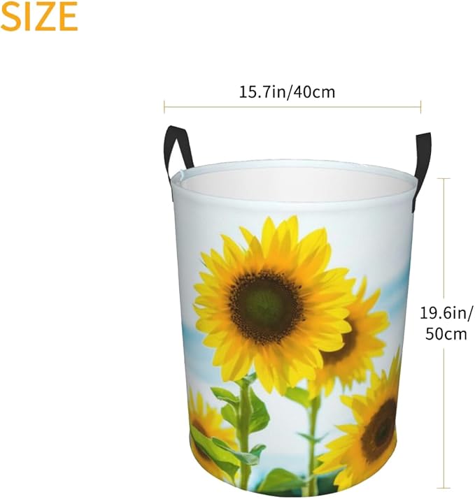 Laundry Basket Flower Plants Collapsible Large Capacity, 63L Dirty Clothes Basket Durable Lightweight Hamper With Handles Ideal For Clothes,Toys Home Organization,19.6in *15.7in,